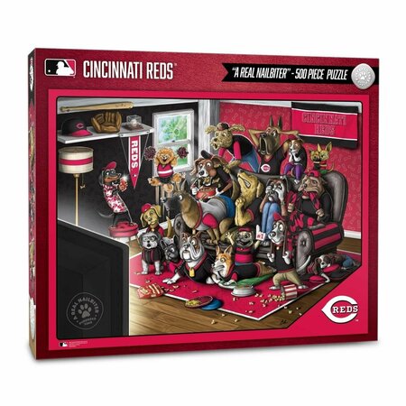 YOUTHEFAN 18 x 24 in. MLB Cincinnati Reds Purebred Fans Puzzle, Multi Color - A Real Nailbiter - 500 Piece 2502281